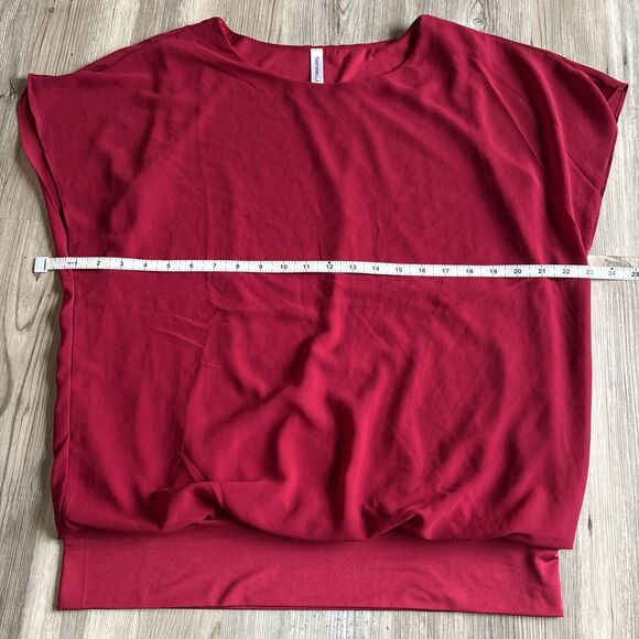 Red Neineiwu Short Sleeved Blouse Size Large - Picture 5 of 9
